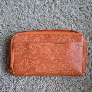 Elegant Orange Embossed Wallet